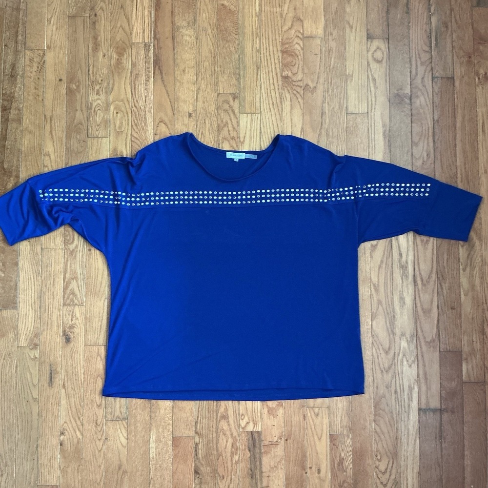 Calvin Klein Women's Royal Blue Top Blouse Size 2X